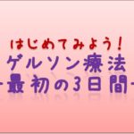最初の3日間